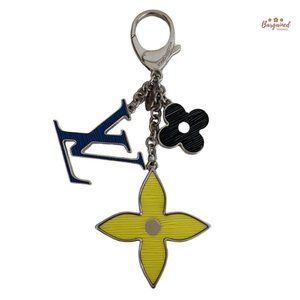 Authentic LOUIS VUITTON Bijossac Fleur De Epi Keyring Bag Charm - M67124